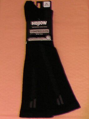 Hollow Alpaca Below the Knee Wide Calf Compression Socks Men's XL Black